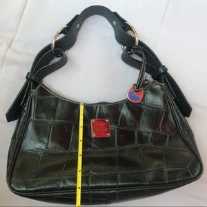 Small Black Croco Dooney & Bourke Shoulder Bag
